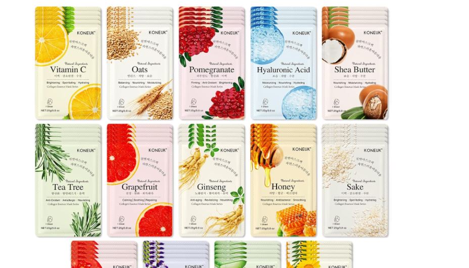 Sheet Face Masks Skincare, Hydrating Face Masks Suitable for All Skin Types, Bulk Facial Mask Gifts Set for Women Skin Care, Home Skincare.