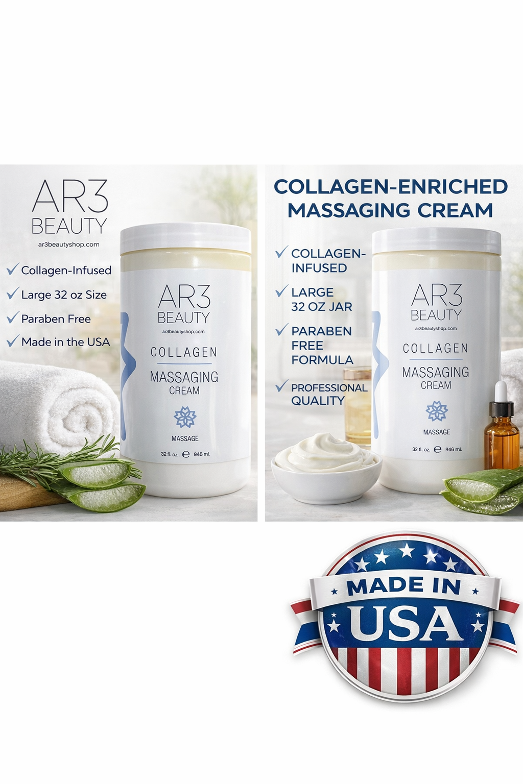 Facial Massaging Collagen Cream 32oz