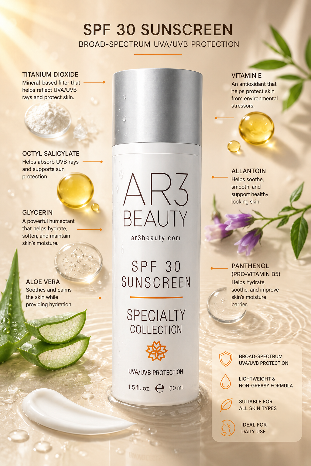 Specialty collection SPF30 Sunscreen 50ml