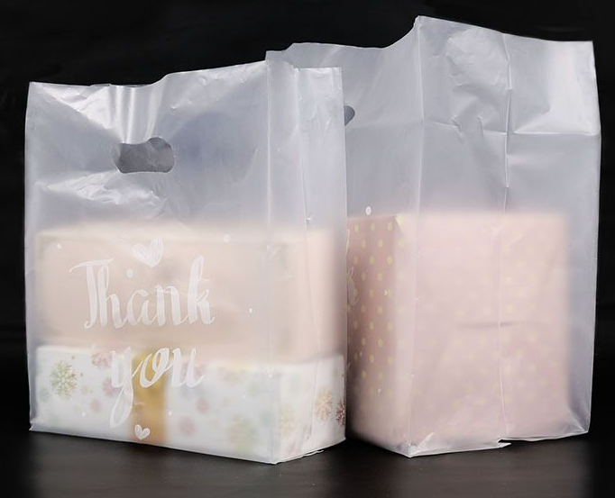 Thank You Plastic Gift Bag Bread Storage Shopping Bag with Handle Party Wedding Plastic Candy Cake Wrapping Bags