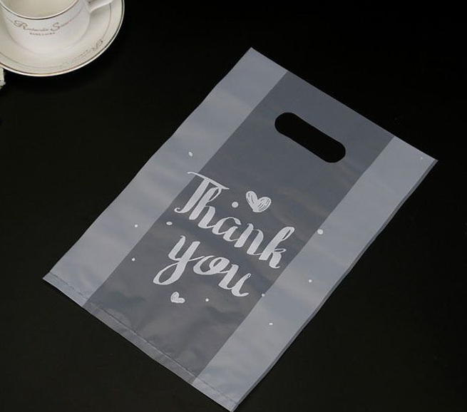 Thank You Plastic Gift Bag Bread Storage Shopping Bag with Handle Party Wedding Plastic Candy Cake Wrapping Bags