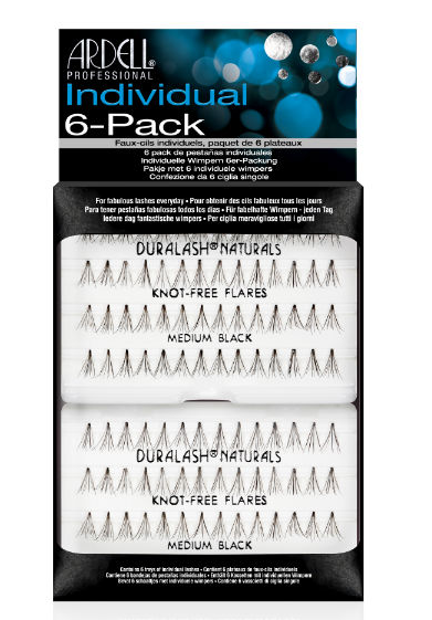 Ardell Individual Lashes, 6 Pack- Medium Black Knot Free