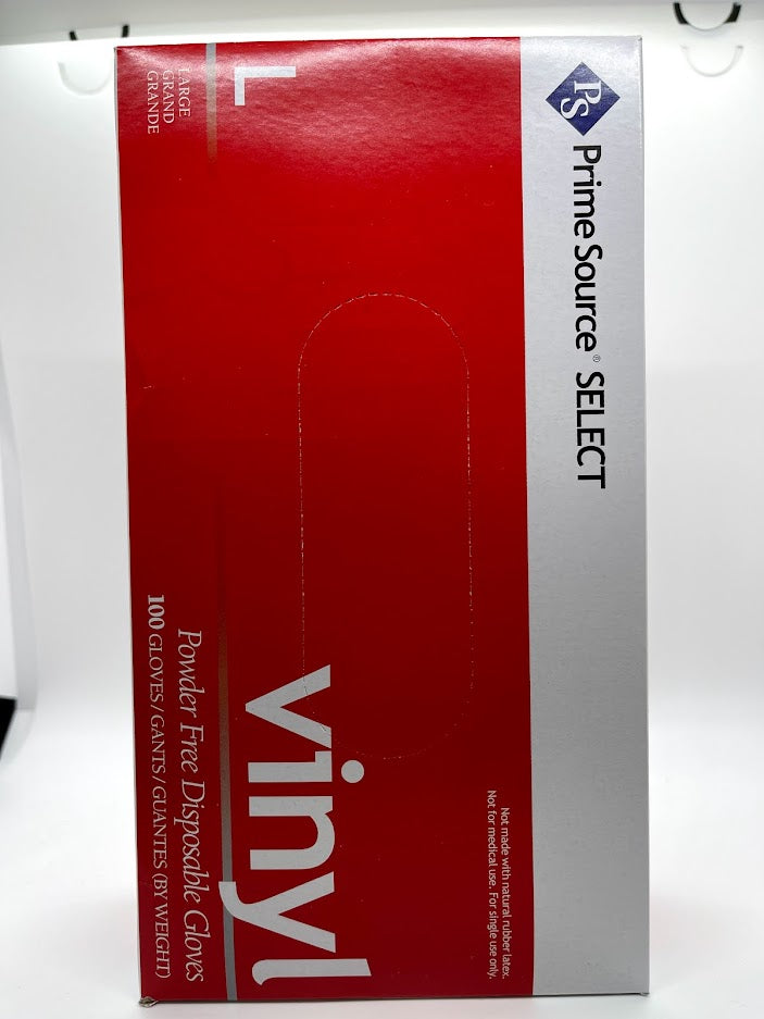 Vinyl Latex Free, Powder Free Industrial Disposable Gloves, Large, Clear, 100/Box