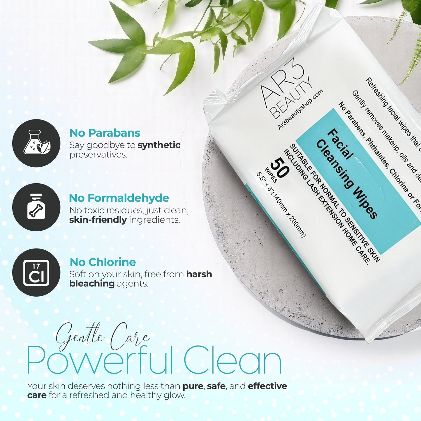 Facial Cleansing Wipes 50ct