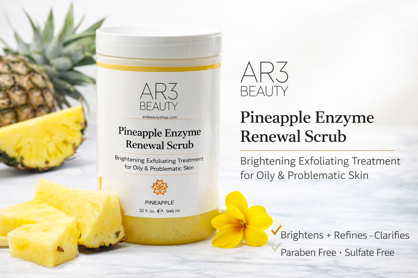 Pineapple Exfoliator scrub	Exfoliator - Pineapple	32oz