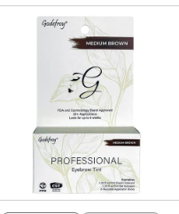 Godefroy Professional Eyebrow Tint, 20 Applications Dark Brown