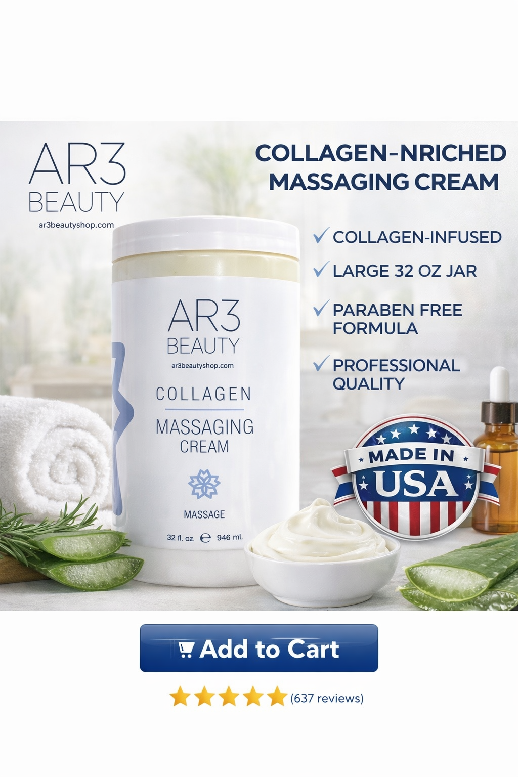 Facial Massaging Collagen Cream 32oz