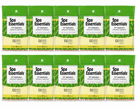 Spa Essentials 3.5" Eye/Lip Applicators, 100 Pack (10 PACK)