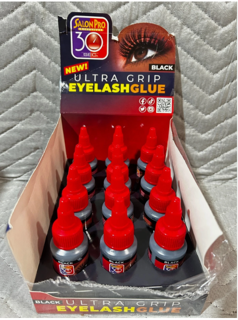 Pack of 12 SALON PRO 30 SEC® ULTRA GRIP EYELASH GLUE - Black