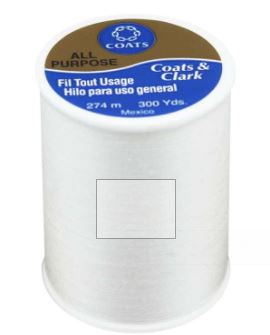 Coats S930 Dual Duty XP All-Purpose Poly Wrapped Poly Core Thread - Tex 30 - 500 Yds. - White